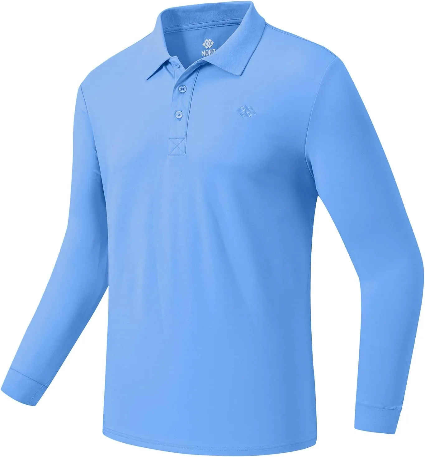 MoFiz Men's Polo Shirts Long Sleeve Golf Shirts Men's Sports Polo Shirts Fit Comfortable Classic Jersey Shirts