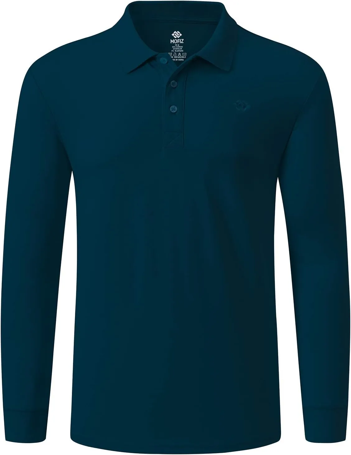 MoFiz Men's Polo Shirts Long Sleeve Golf Shirts Men's Sports Polo Shirts Fit Comfortable Classic Jersey Shirts