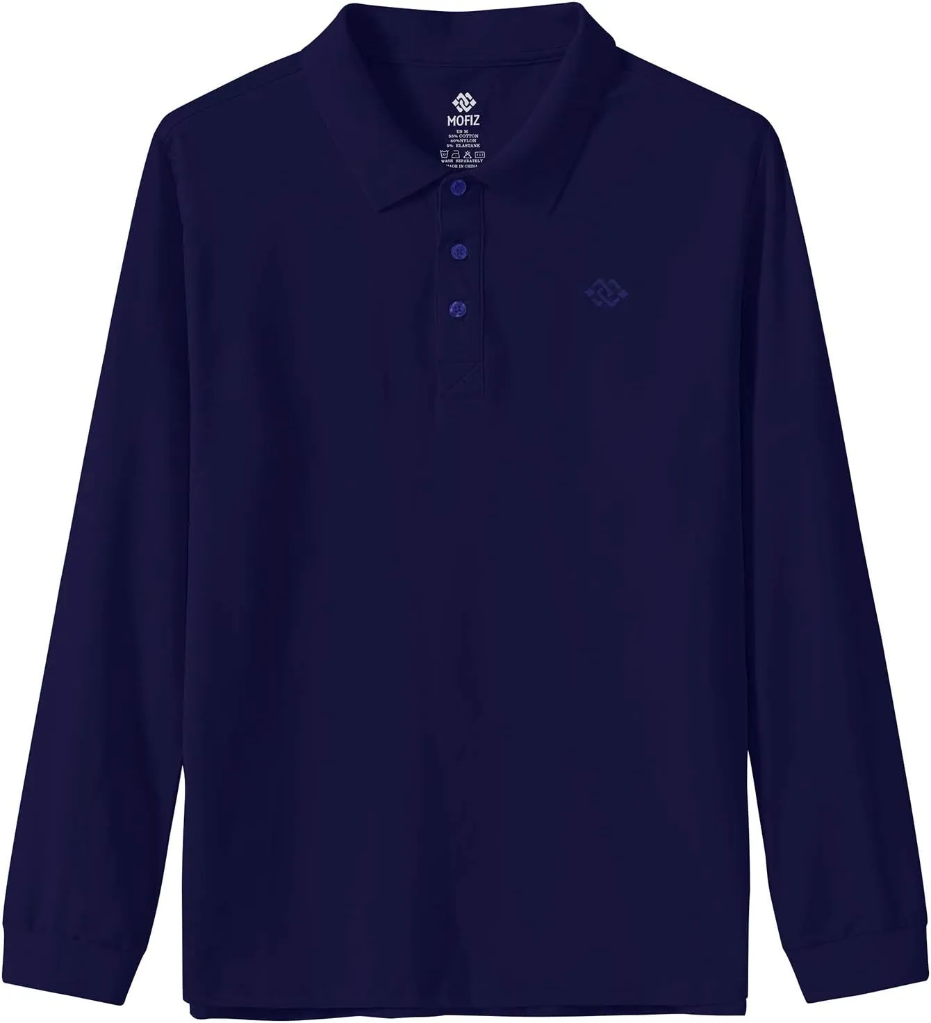 MoFiz Men's Polo Shirts Long Sleeve Golf Shirts Men's Sports Polo Shirts Fit Comfortable Classic Jersey Shirts