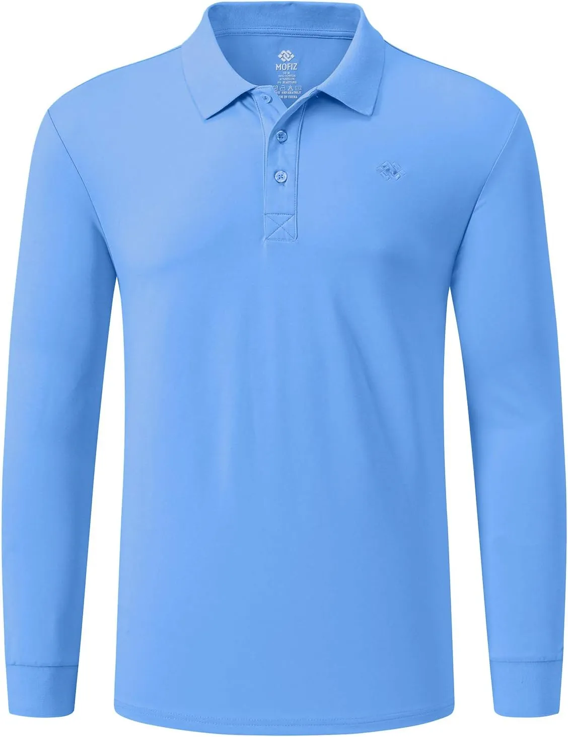 MoFiz Men's Polo Shirts Long Sleeve Golf Shirts Men's Sports Polo Shirts Fit Comfortable Classic Jersey Shirts