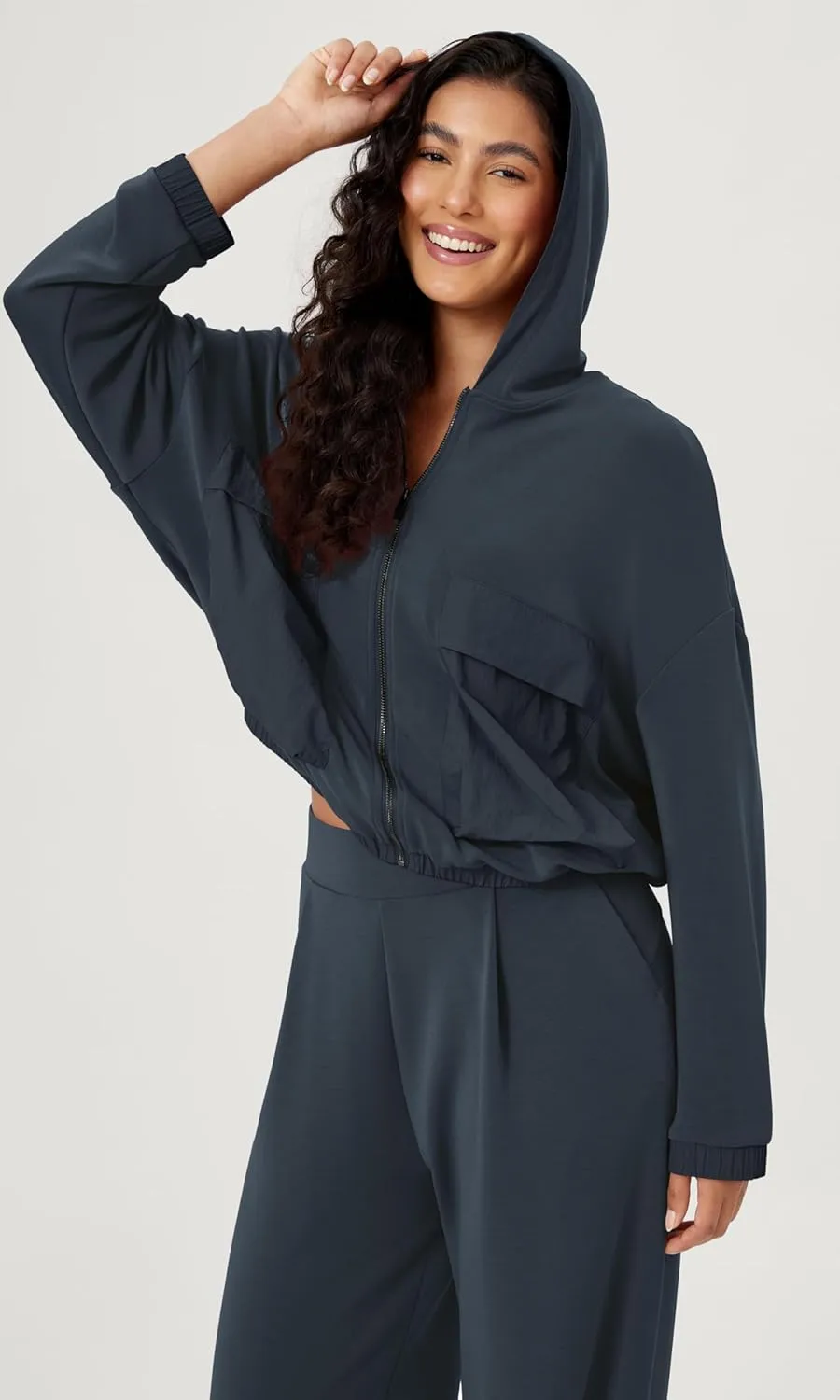 ODODOS Women's Modal Soft Full-Zip Hoodies with Pockets Casual Fall Outfit Hooded Jacket