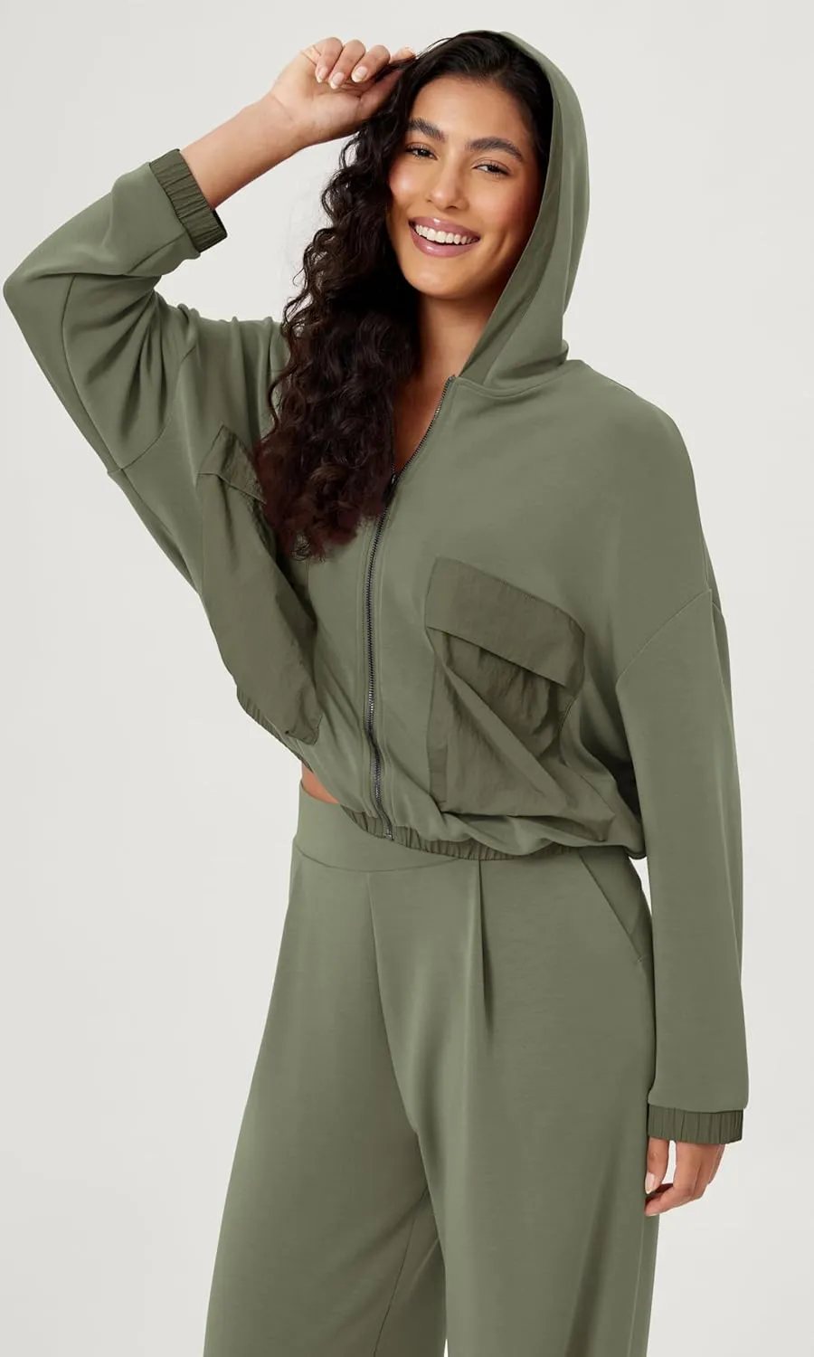 ODODOS Women's Modal Soft Full-Zip Hoodies with Pockets Casual Fall Outfit Hooded Jacket