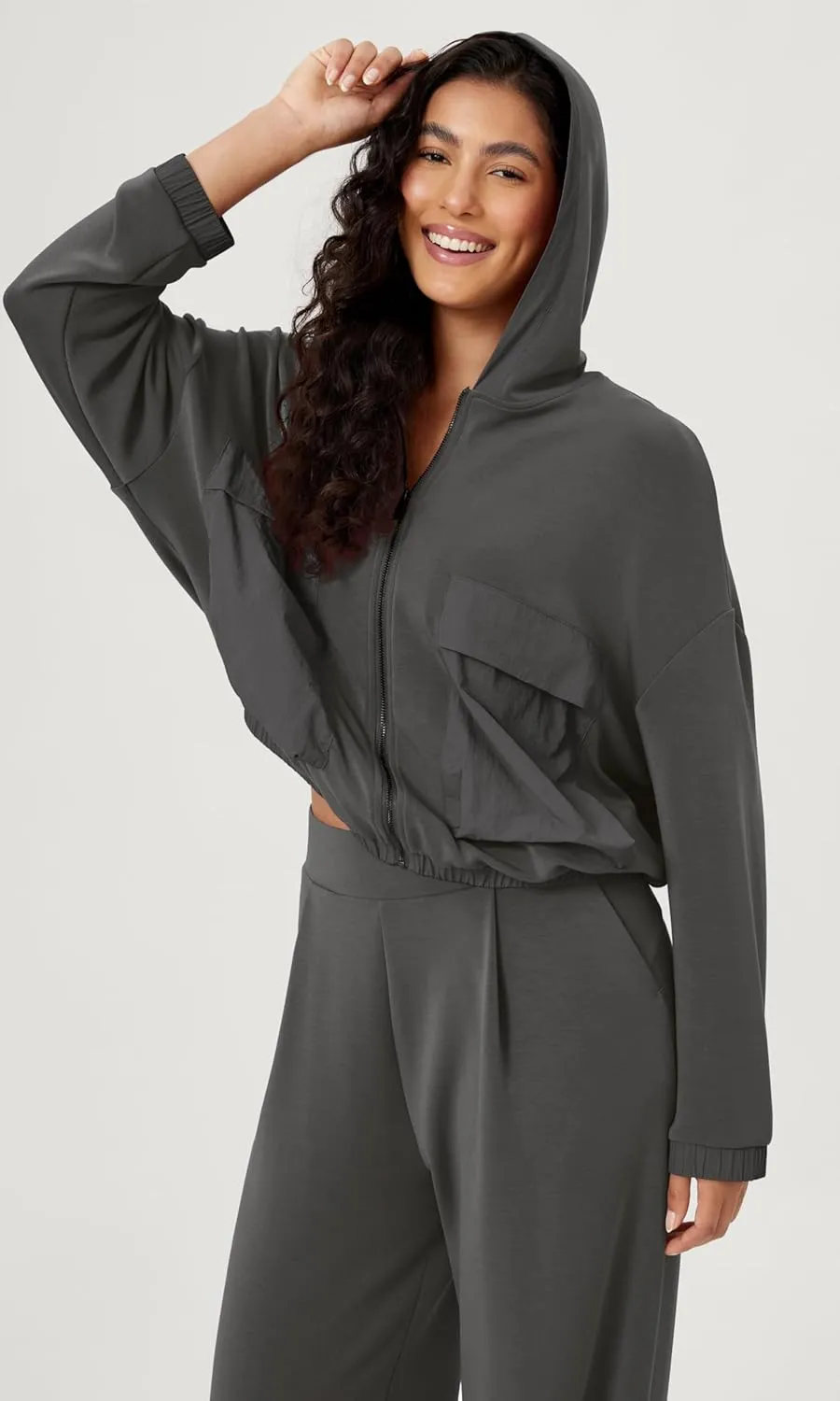 ODODOS Women's Modal Soft Full-Zip Hoodies with Pockets Casual Fall Outfit Hooded Jacket