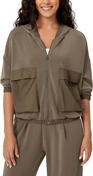 ODODOS Women's Modal Soft Full-Zip Hoodies with Pockets Casual Fall Outfit Hooded Jacket