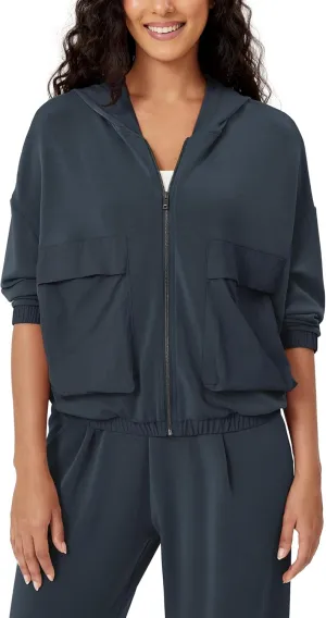 ODODOS Women's Modal Soft Full-Zip Hoodies with Pockets Casual Fall Outfit Hooded Jacket