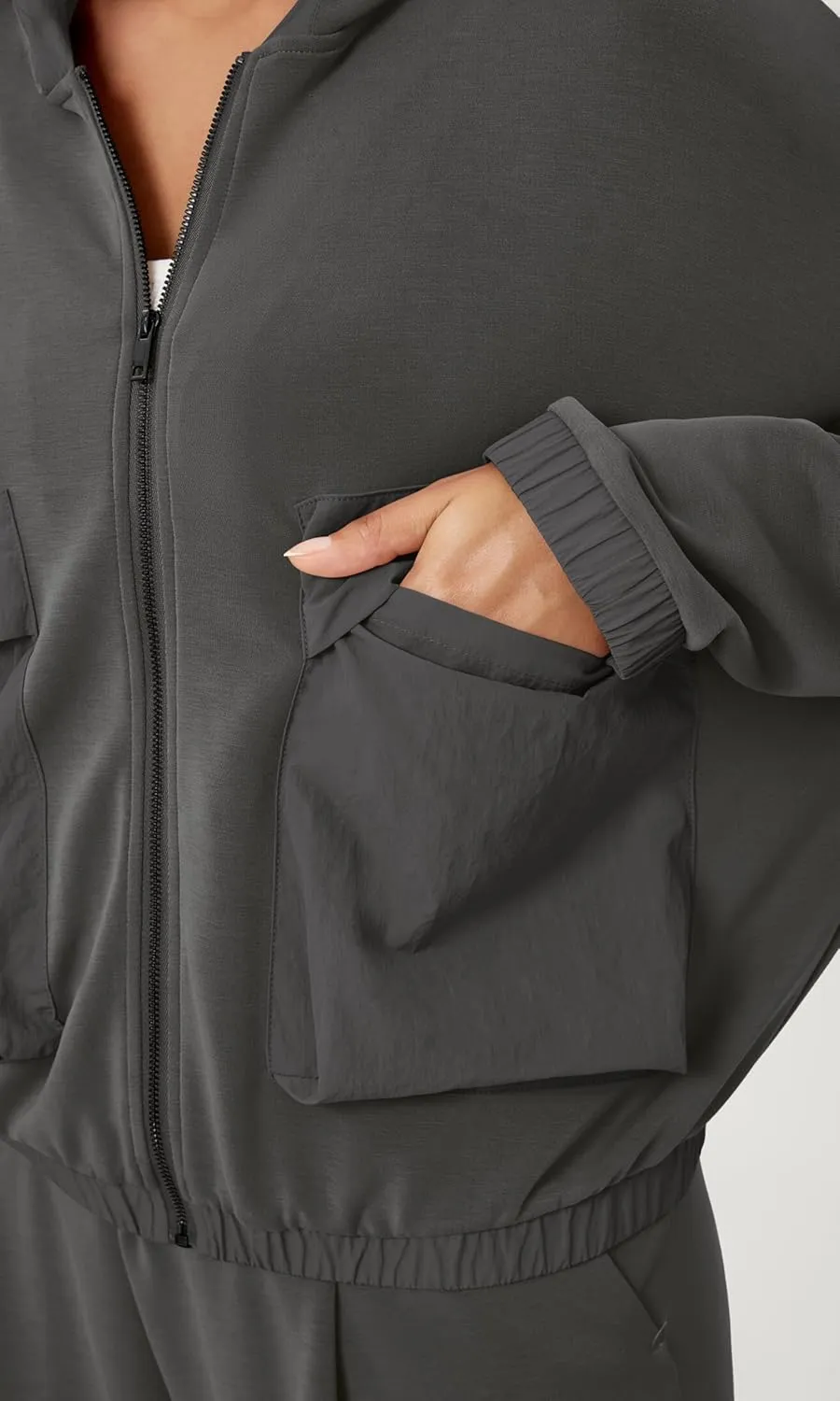 ODODOS Women's Modal Soft Full-Zip Hoodies with Pockets Casual Fall Outfit Hooded Jacket