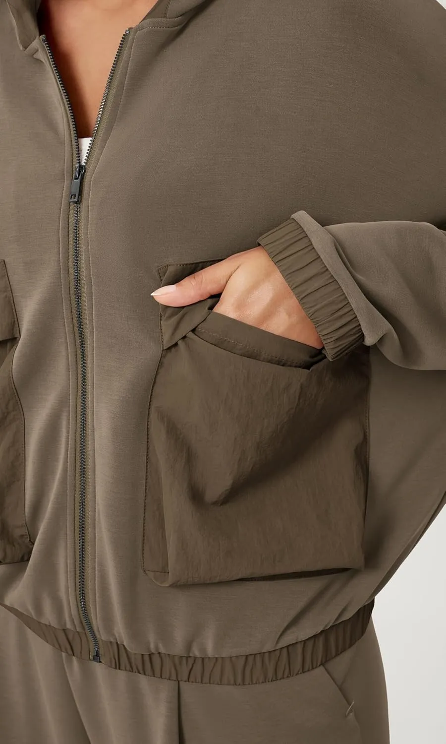 ODODOS Women's Modal Soft Full-Zip Hoodies with Pockets Casual Fall Outfit Hooded Jacket