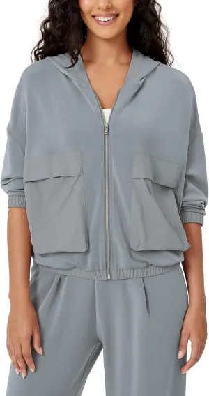 ODODOS Women's Modal Soft Full-Zip Hoodies with Pockets Casual Fall Outfit Hooded Jacket