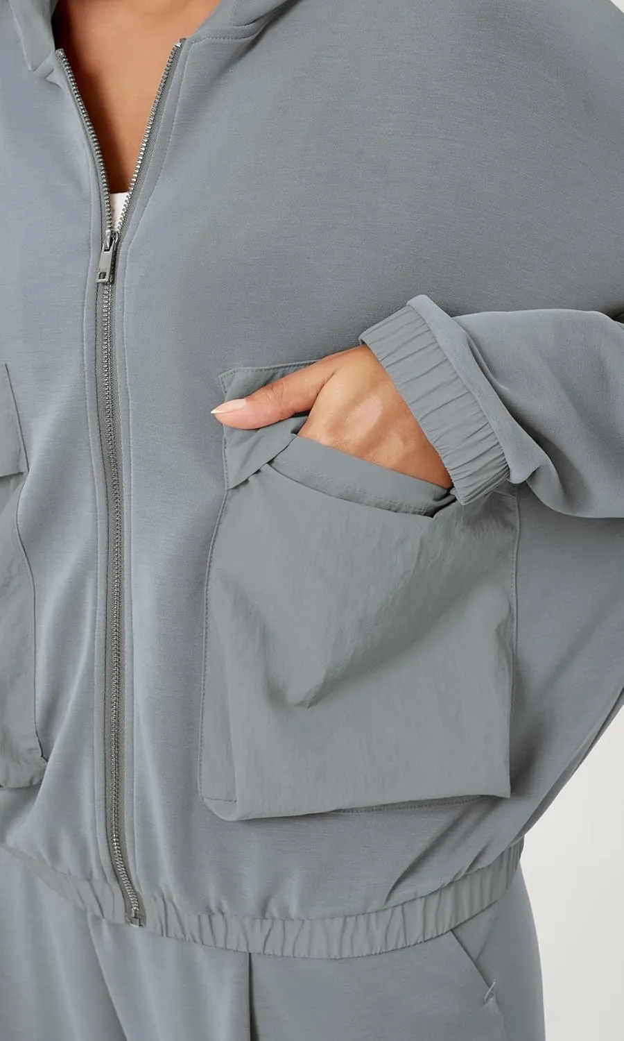 ODODOS Women's Modal Soft Full-Zip Hoodies with Pockets Casual Fall Outfit Hooded Jacket
