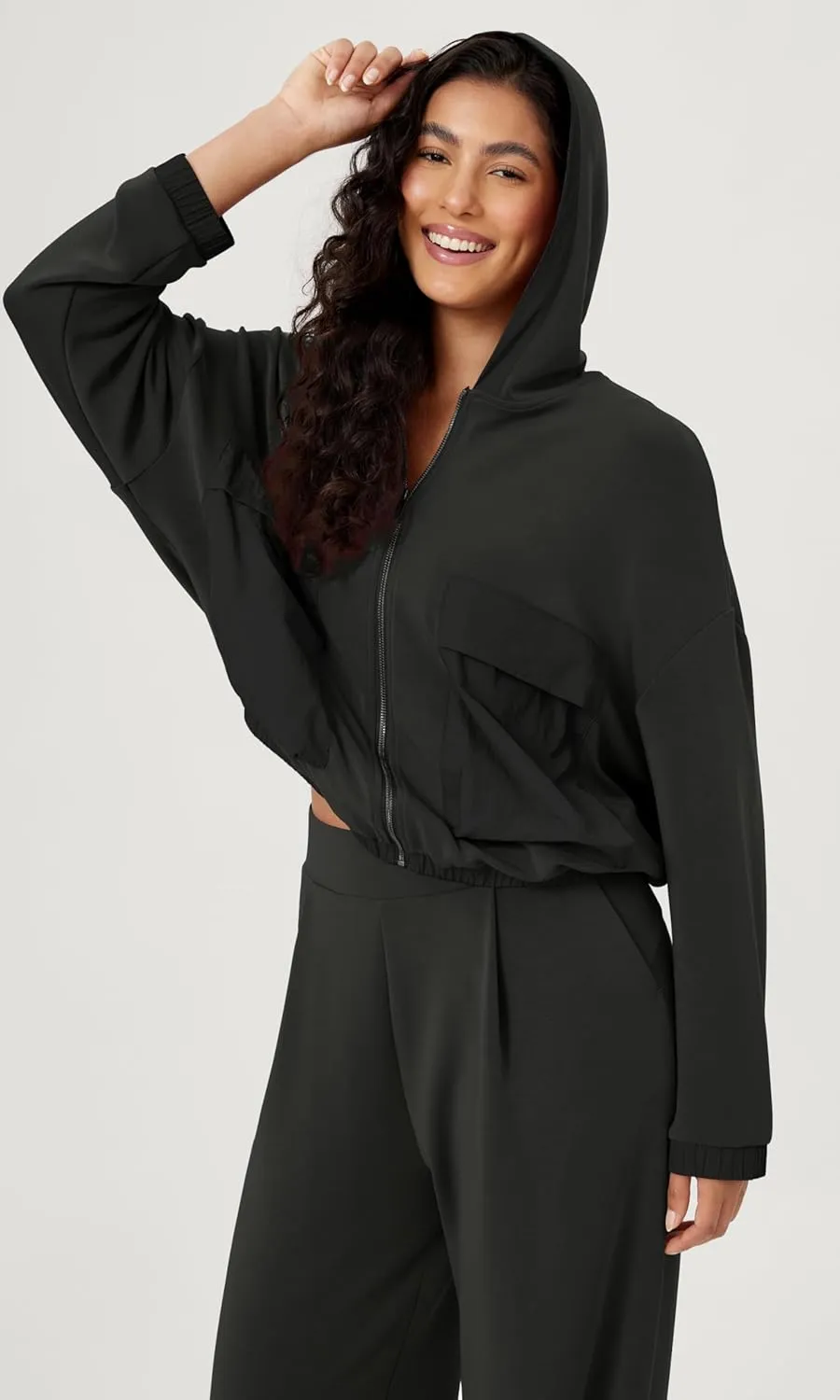 ODODOS Women's Modal Soft Full-Zip Hoodies with Pockets Casual Fall Outfit Hooded Jacket