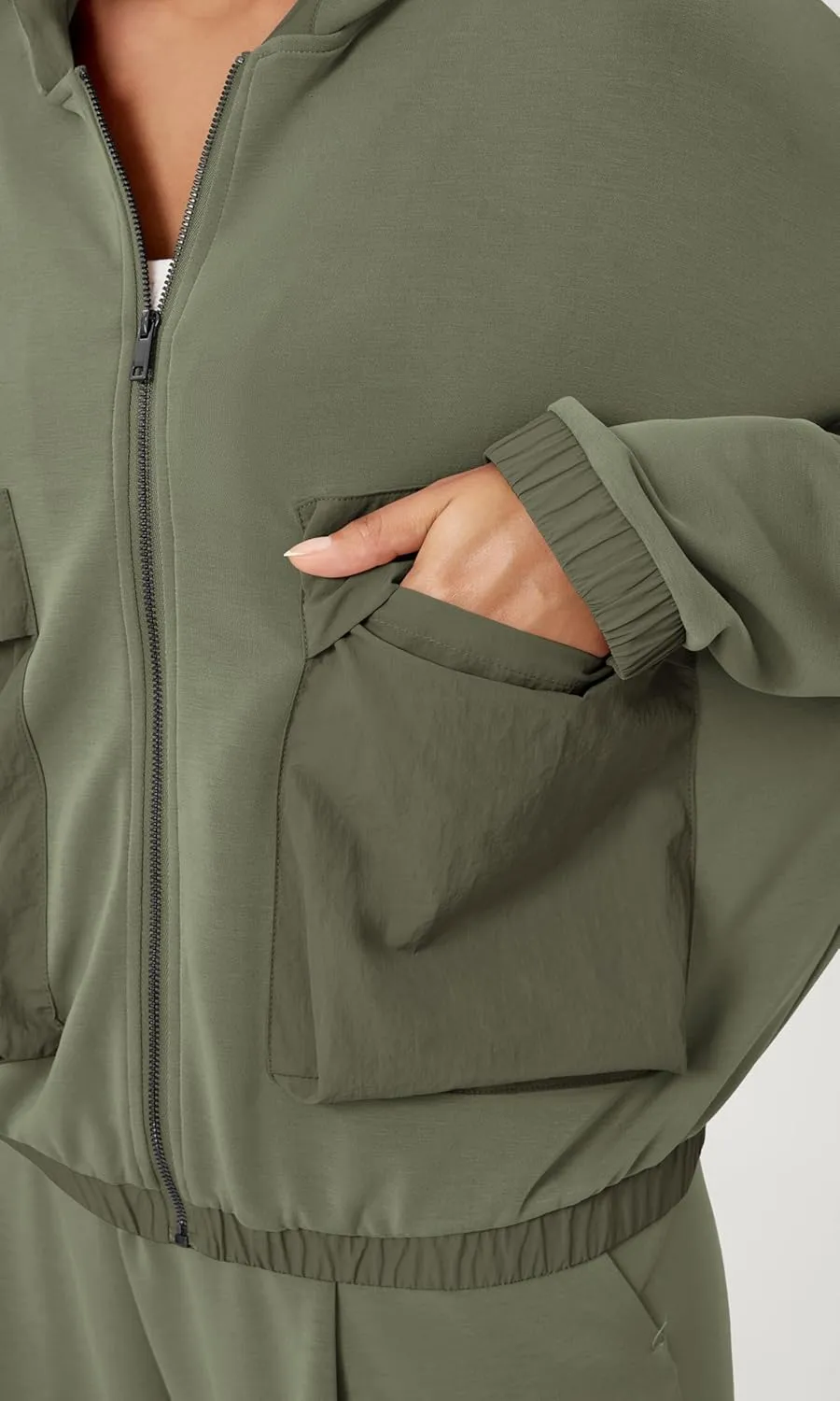 ODODOS Women's Modal Soft Full-Zip Hoodies with Pockets Casual Fall Outfit Hooded Jacket