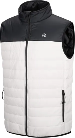 Outdoor Ventures Men's Lightweight Puffer Vest Outerwear Warm Quilted Sleeveless Packable Winter Jacket for Hiking Running