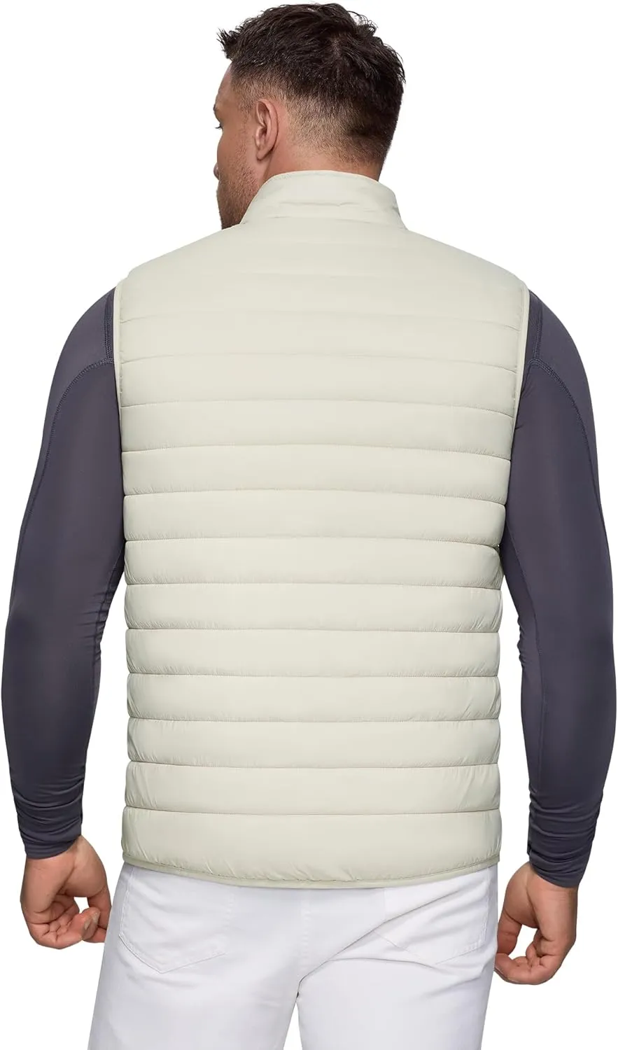 Outdoor Ventures Men's Lightweight Puffer Vest Outerwear Warm Quilted Sleeveless Packable Winter Jacket for Hiking Running