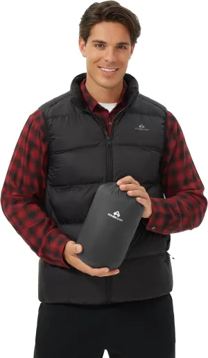 Pioneer Camp Men's Lightweight Down Vest Fill Power 700 Packable Puffer Vest Sleeveless Warm Puffy Outerwear