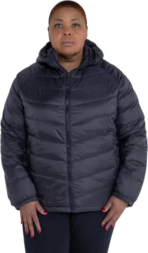 Plus Size 1X-6X Packable Down Jacket Hooded Coat