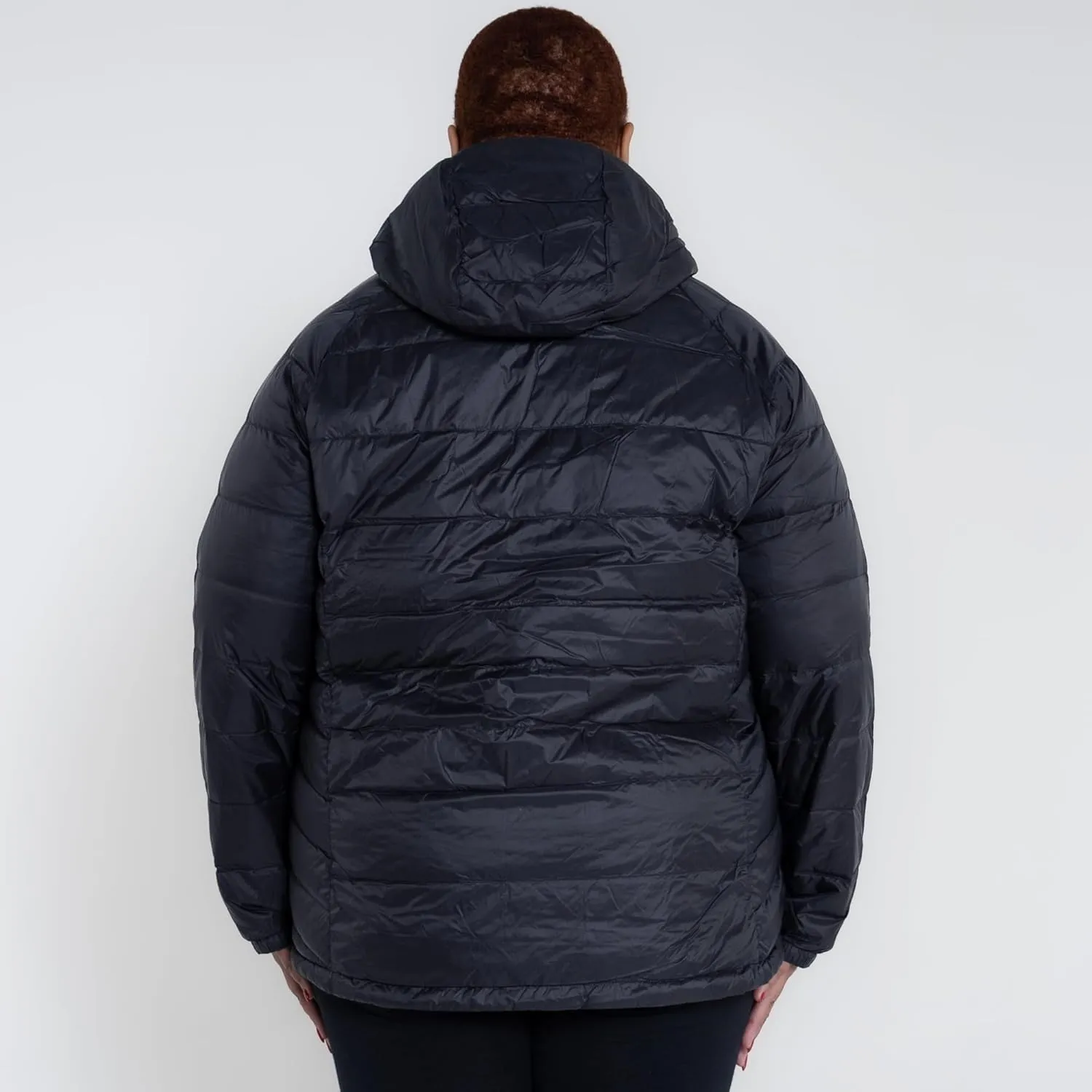 Plus Size 1X-6X Packable Down Jacket Hooded Coat