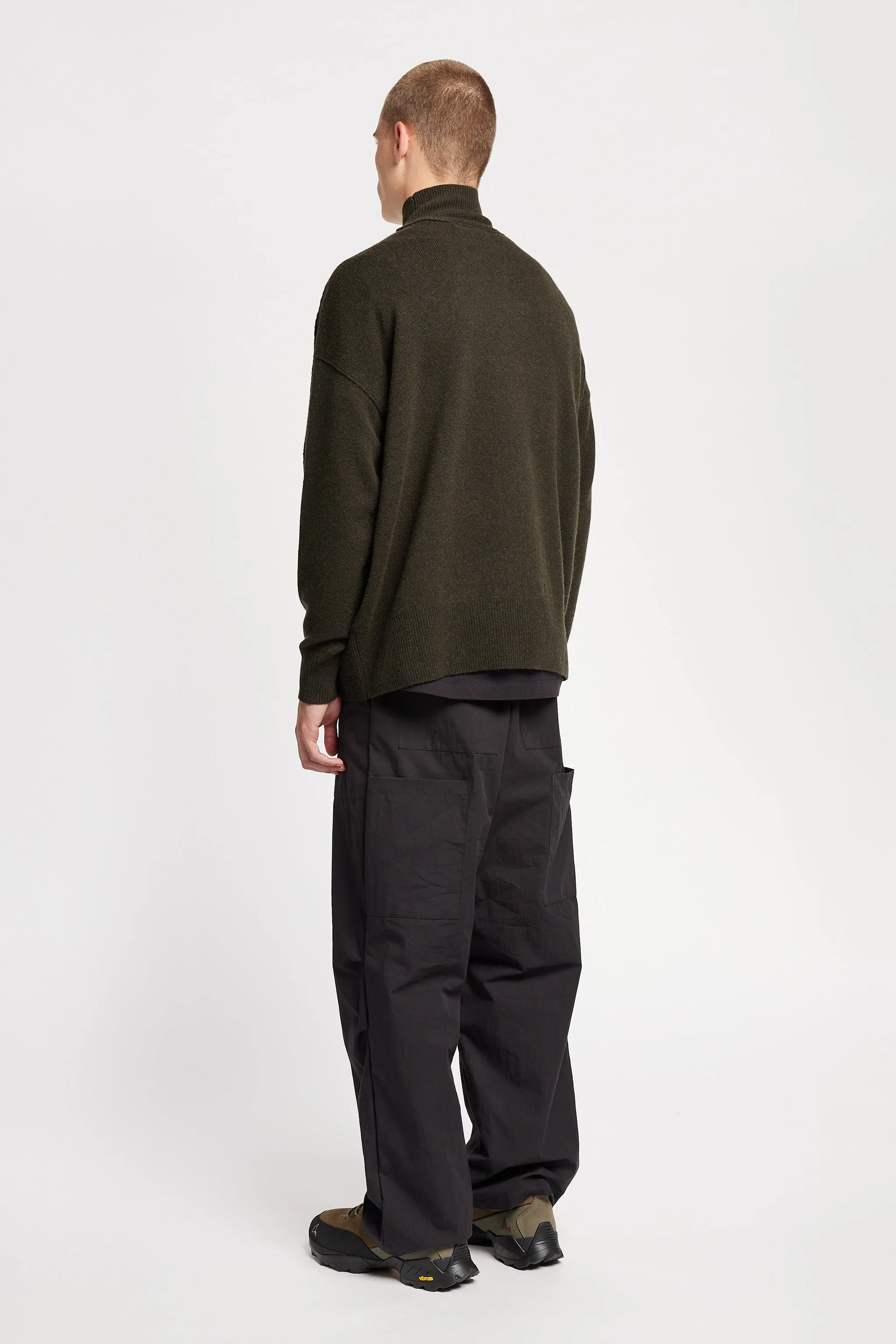 Prism Mock Neck Sweater Darkest Green