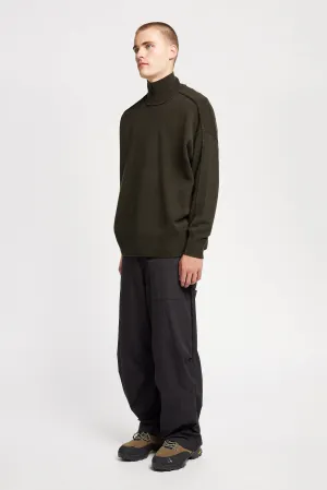 Prism Mock Neck Sweater Darkest Green