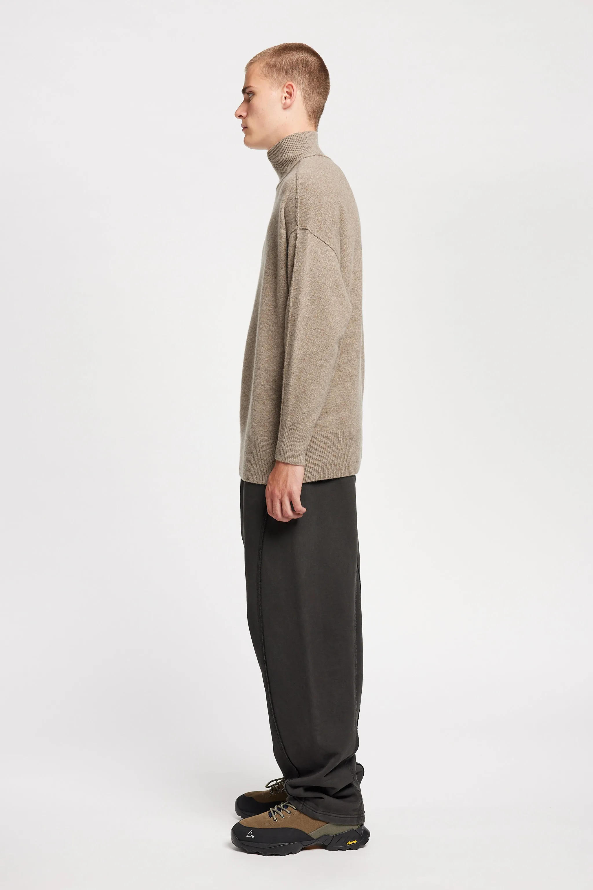 Prism Mock Neck Sweater Taupe