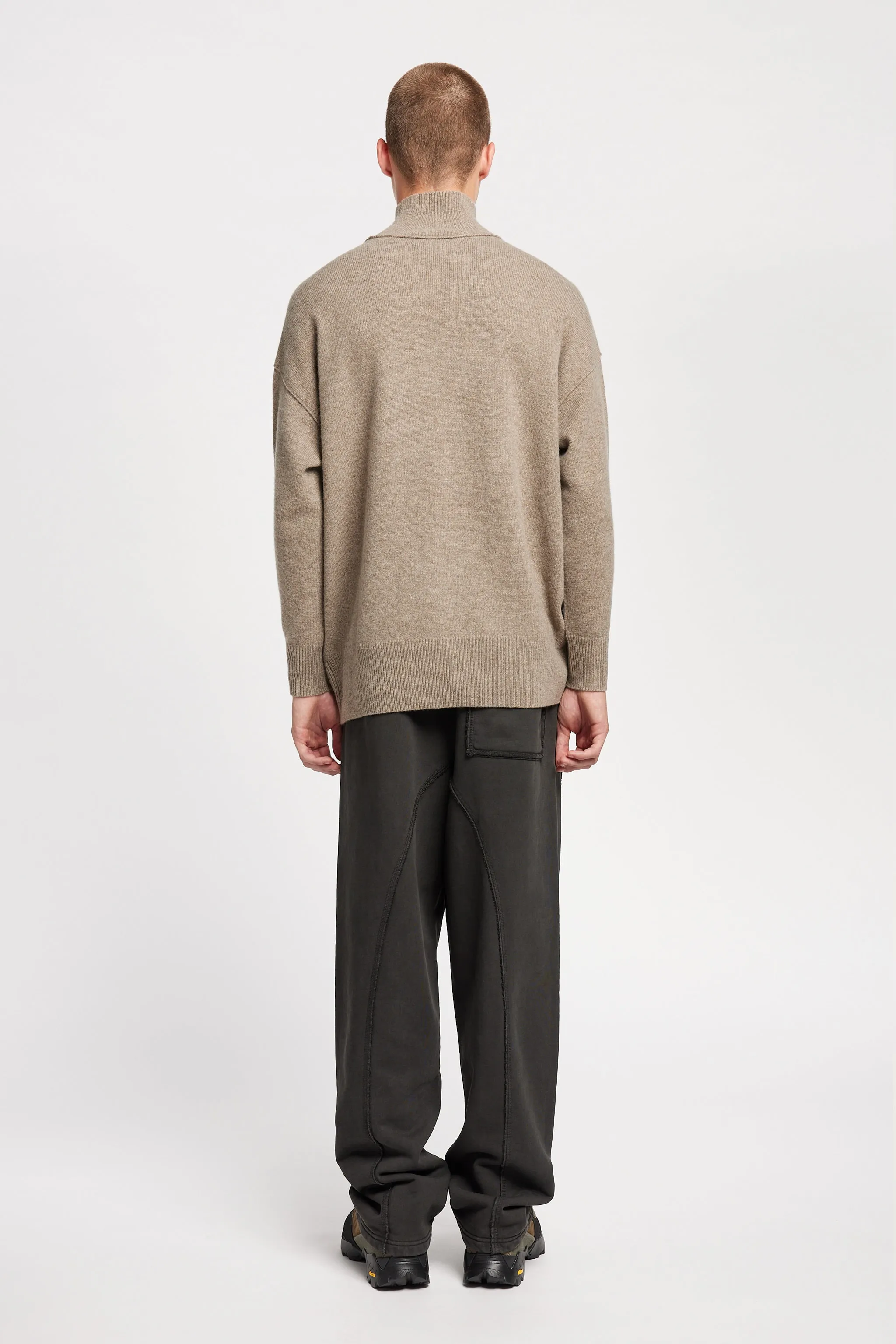 Prism Mock Neck Sweater Taupe