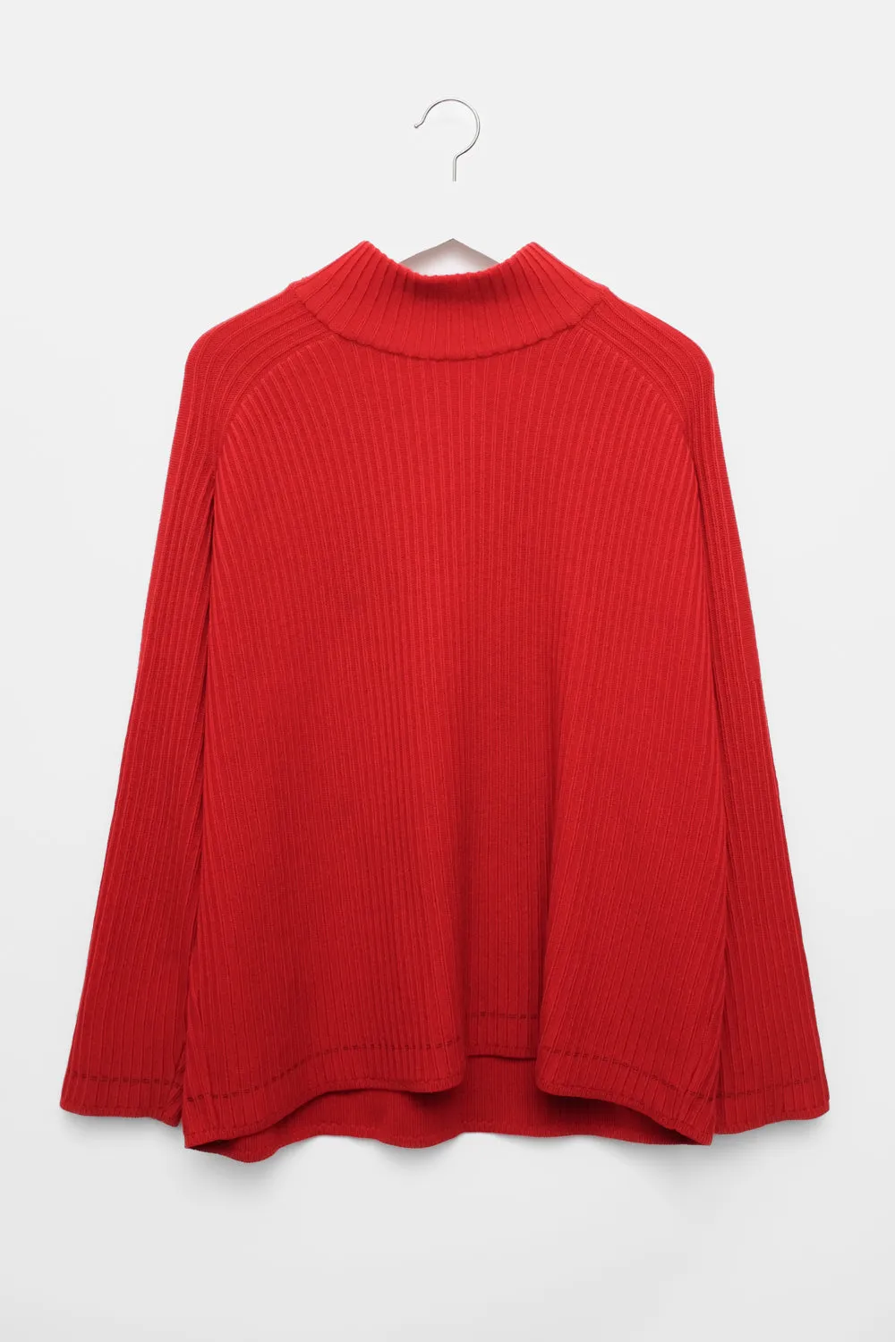 PURE WOOL MOCK NECK JOOP RED VINTAGE SWEATER