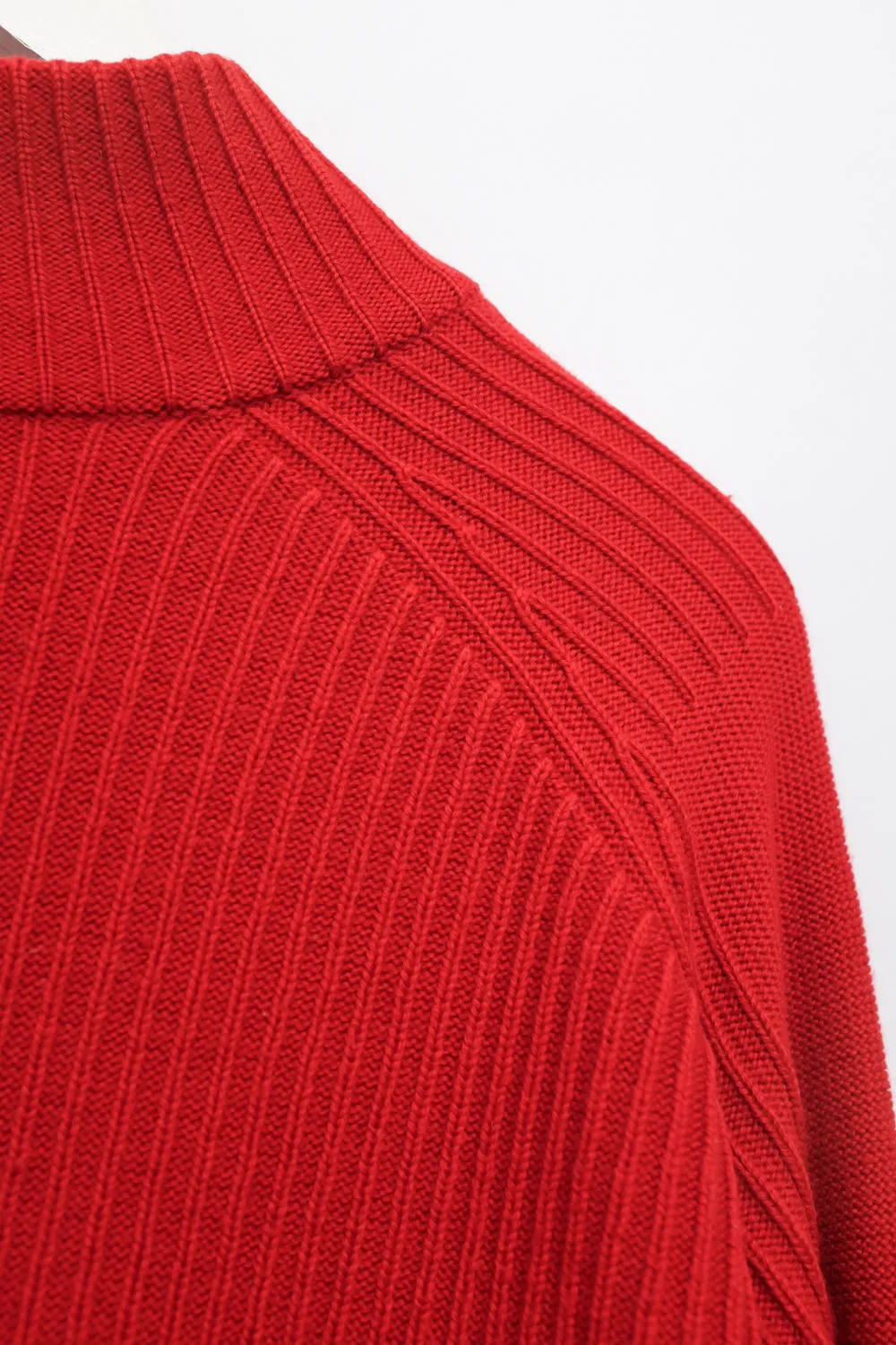 PURE WOOL MOCK NECK JOOP RED VINTAGE SWEATER