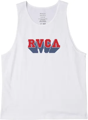 RVCA Men's Graphic Sleeveless Tank Top, 100% Cotton Shirt for a Comfortable Fit, Features Tagless Back Label
