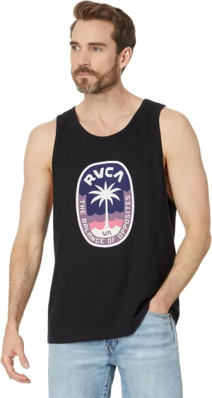 RVCA Men's Graphic Sleeveless Tank Top, 100% Cotton Shirt for a Comfortable Fit, Features Tagless Back Label