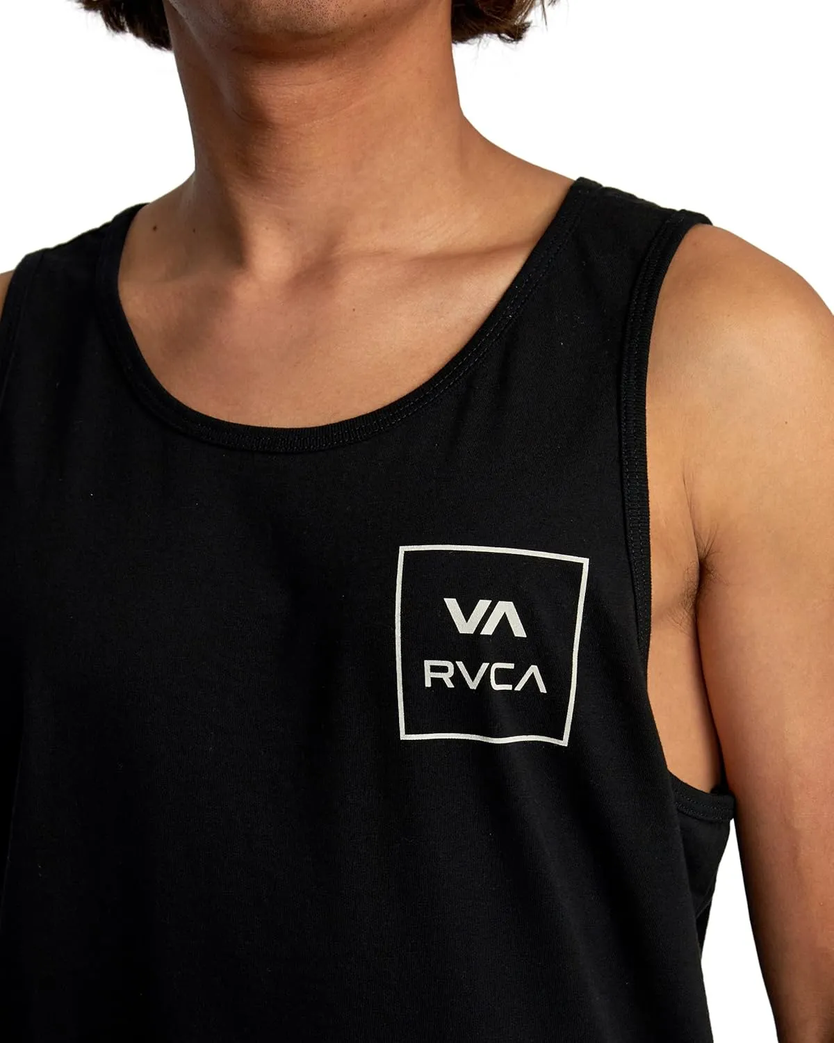 RVCA Men's Graphic Sleeveless Tank Top, 100% Cotton Shirt for a Comfortable Fit, Features Tagless Back Label
