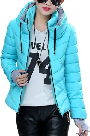 sandbank Women's Winter Parka Jacket Warm Stand Collar Cotton Quilted Down Coat