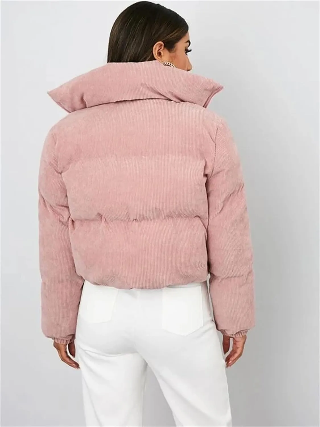 sandbank Women's Winter Parka Jacket Warm Stand Collar Cotton Quilted Down Coat