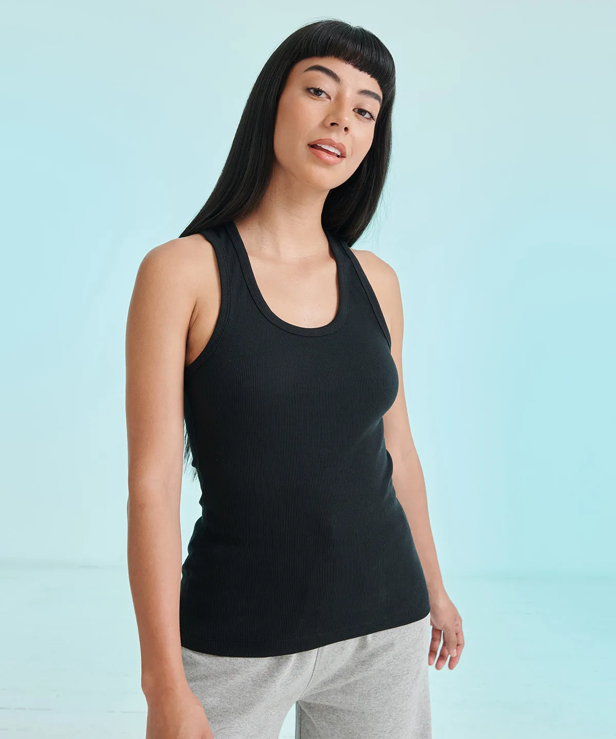 Stretch racerback tank | Black