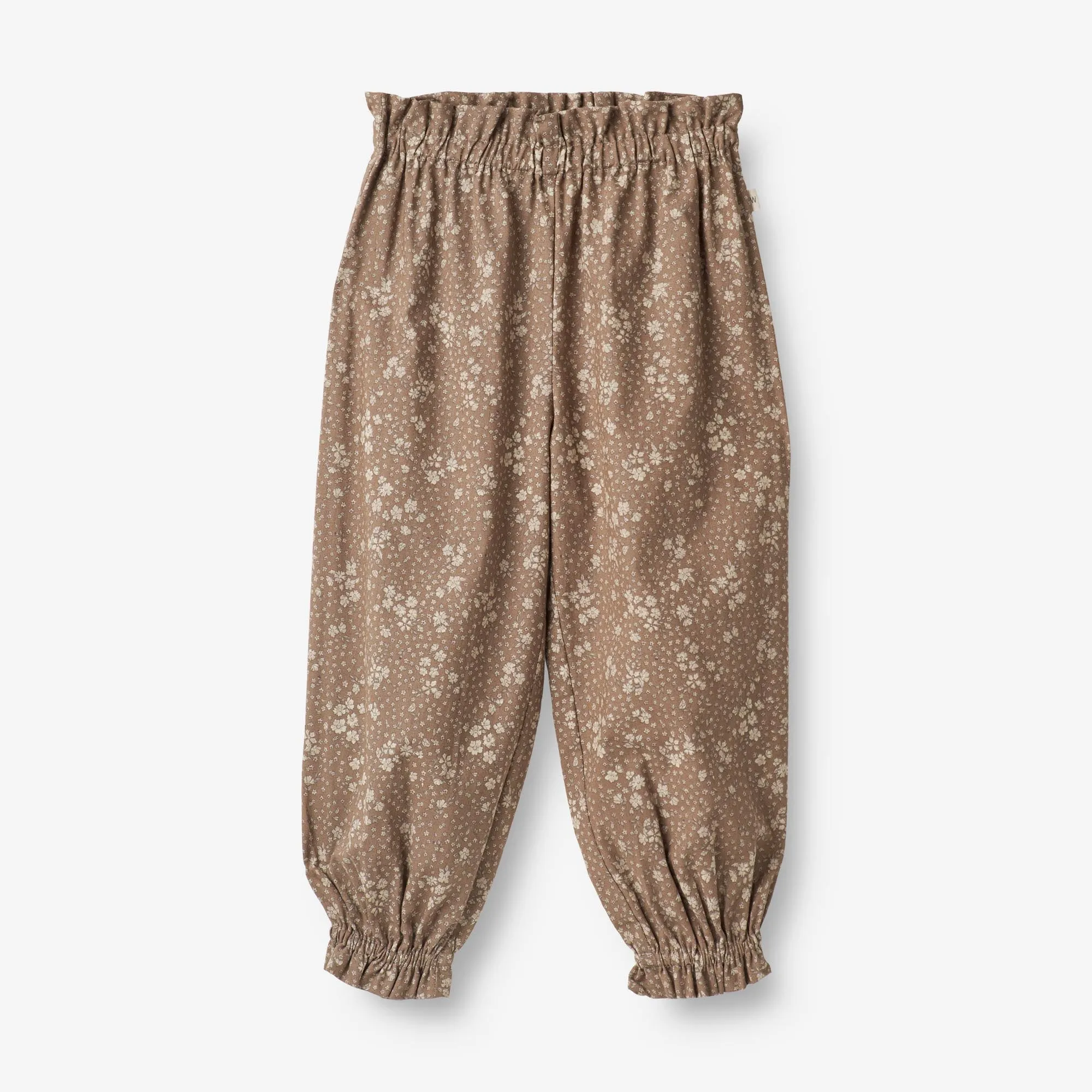 Trousers Polly - cocoa brown flowers