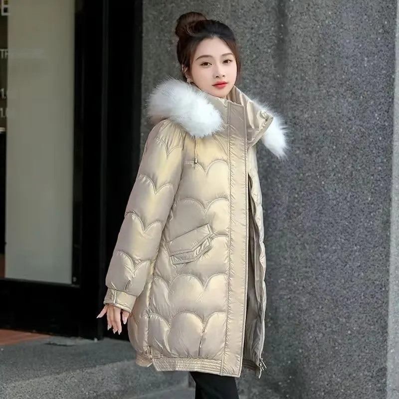Winter Women Parkas Jackets Hooded Thicken Warm Cotton Padded Coat Female Ladies Zippers Outwear Jacket Parkas