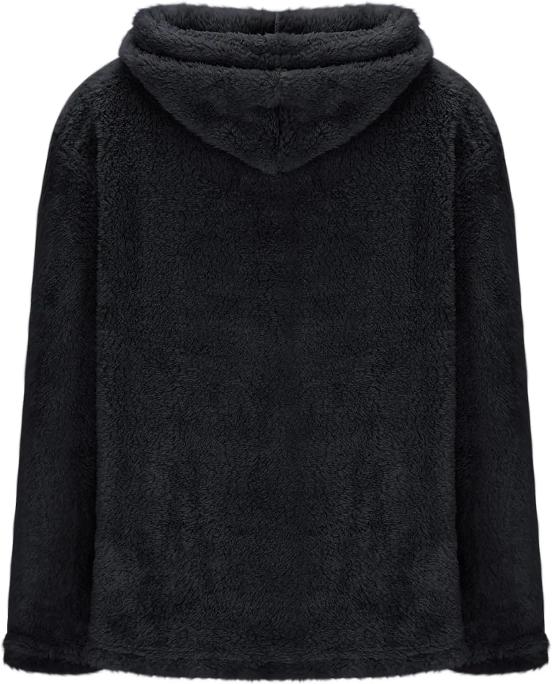 Women Sherpa Fleece Hoodies Oversized Sweatshirts Long Sleeve Drawstring Pullover Winter Soft Comfy Fuzzy Pajama Tops