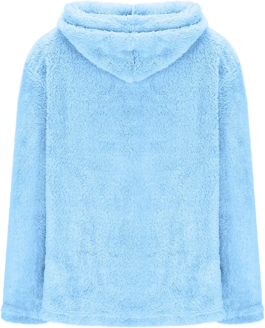 Women Sherpa Fleece Hoodies Oversized Sweatshirts Long Sleeve Drawstring Pullover Winter Soft Comfy Fuzzy Pajama Tops