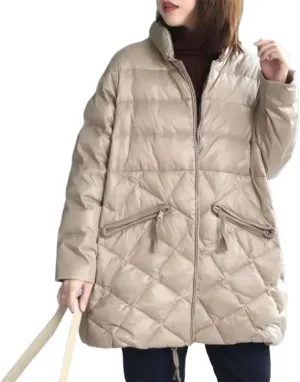 Women Thicke Cotton Padded Coat Autumn Winter Jacket Cotton Loose Mid Long Outerwear Female ParkasTops