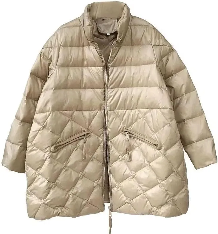 Women Thicke Cotton Padded Coat Autumn Winter Jacket Cotton Loose Mid Long Outerwear Female ParkasTops