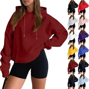 Womens Hoodie Lightweight Oversized Fleece Hooded Sweatshirt Baggy Comfy Soft Pullover Trendy Y2K Hoodies with Pocket