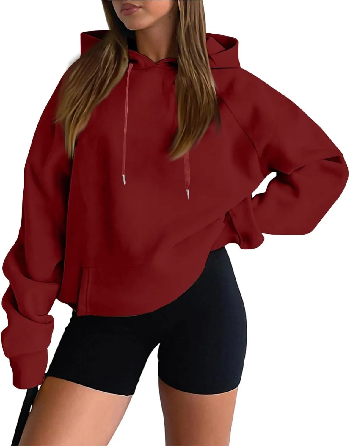 Womens Hoodie Lightweight Oversized Fleece Hooded Sweatshirt Baggy Comfy Soft Pullover Trendy Y2K Hoodies with Pocket