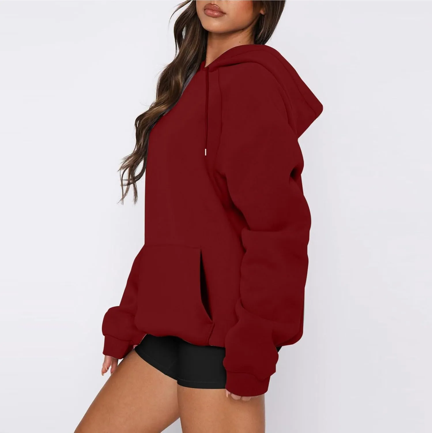 Womens Hoodie Lightweight Oversized Fleece Hooded Sweatshirt Baggy Comfy Soft Pullover Trendy Y2K Hoodies with Pocket