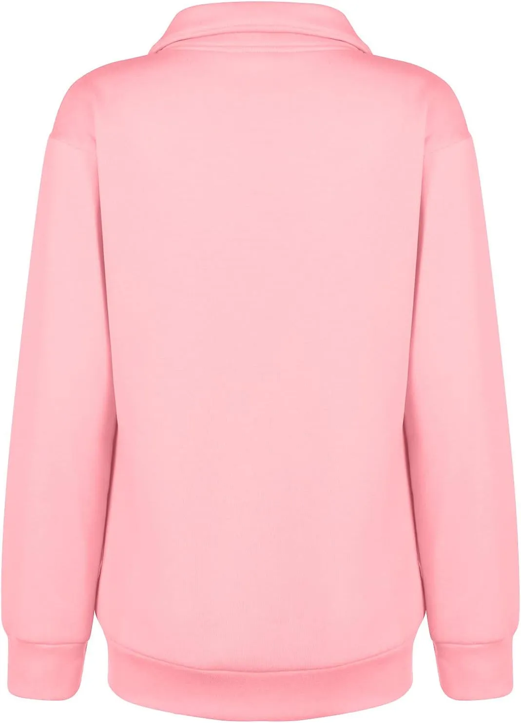 Womens Oversized Half Zip Sweatshirt Casual Long Sleeve Solid Color Soft Sweatshirt Pullover Jacket with Pocket