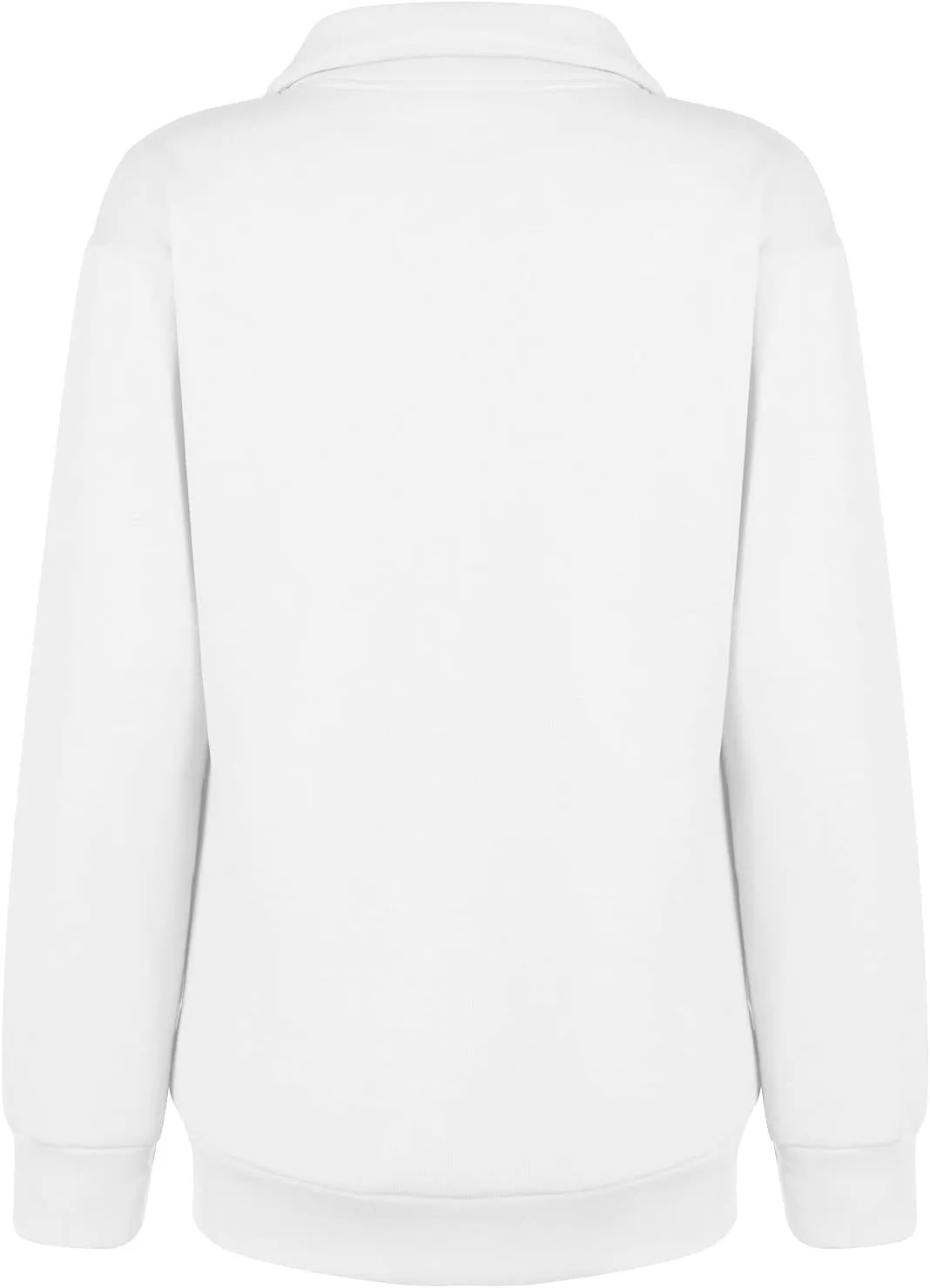 Womens Oversized Half Zip Sweatshirt Casual Long Sleeve Solid Color Soft Sweatshirt Pullover Jacket with Pocket
