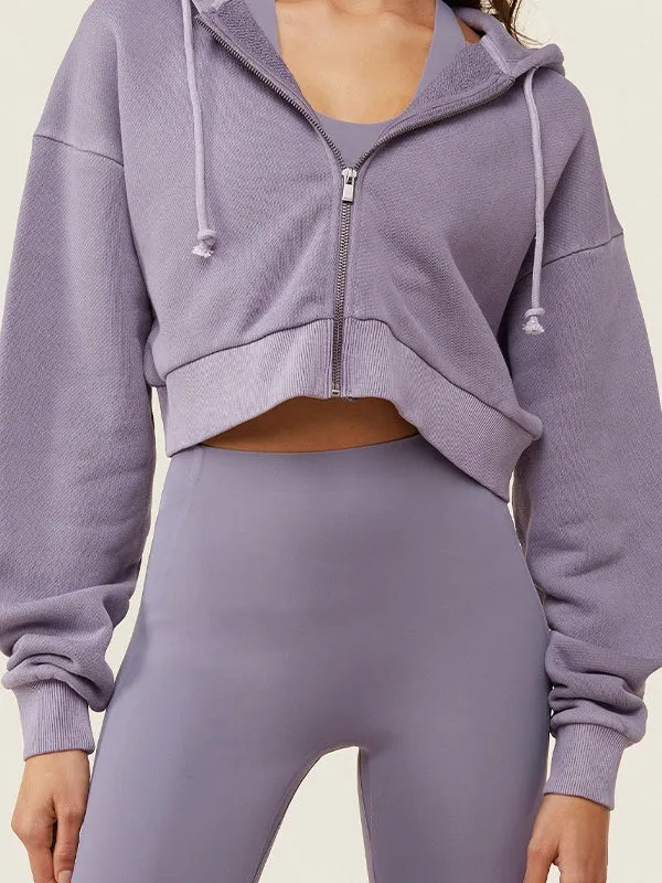 ZASUWA Female Zipper Casual Hoodie